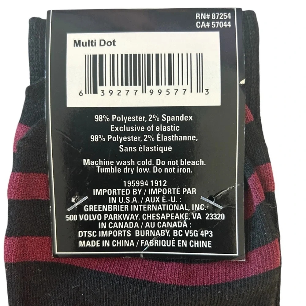 (2) Pairs‎ of Fashion Socks - Size 6-12 - New in Packaging!